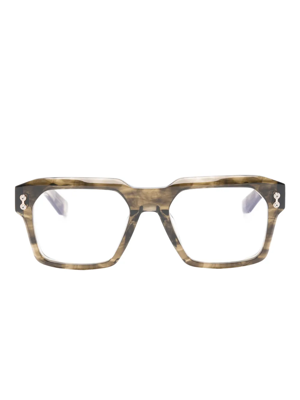 Akoni Pegasus square-frame glasses | Green | Image 1