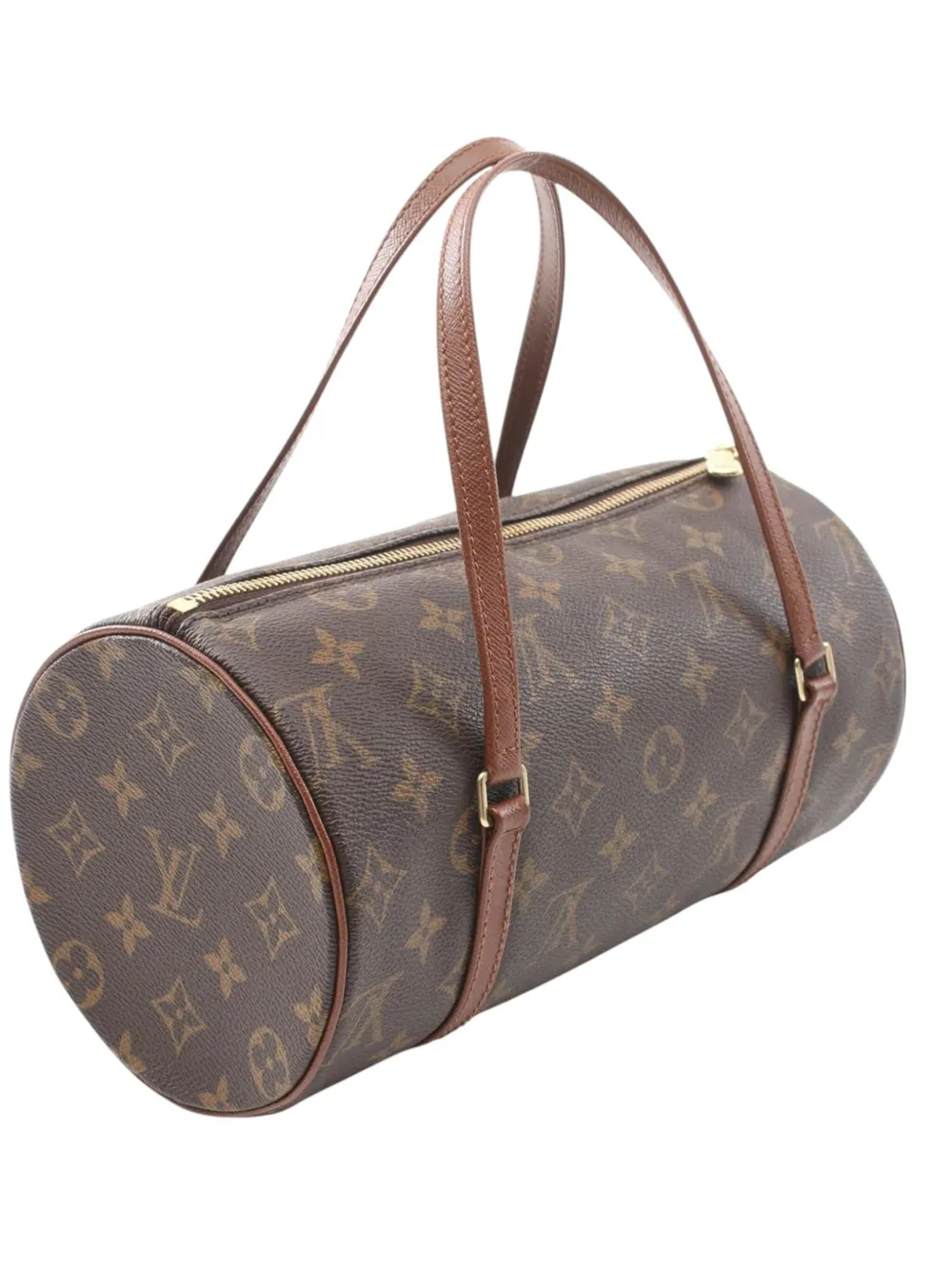 Pre-owned Louis Vuitton 2002 Monogram Papillon 26 Handbag In Brown
