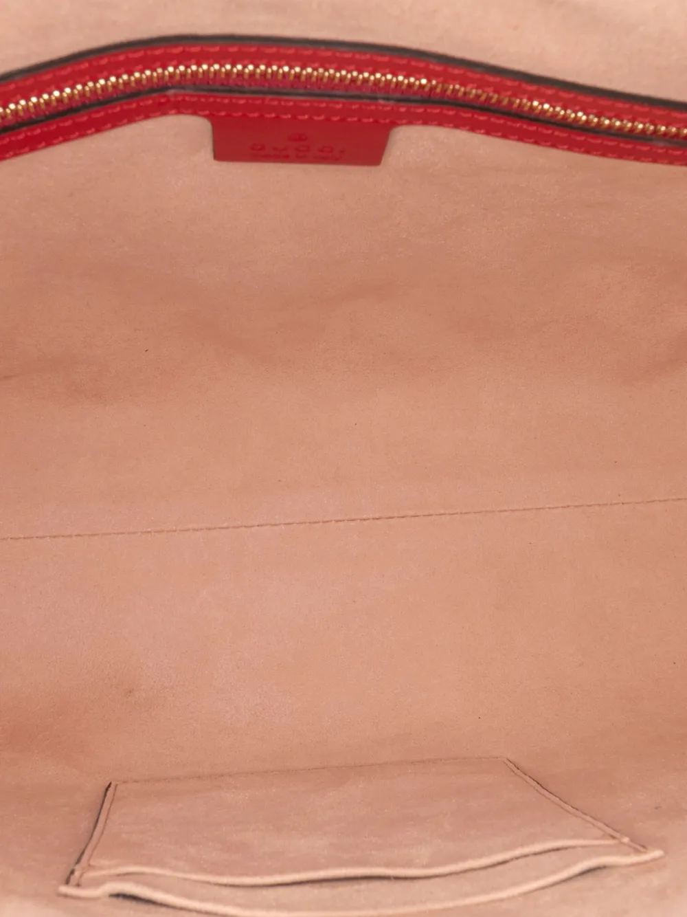 Pre-owned Gucci 2016-2025 Ssima Linea A Fold Over Satchel In Red