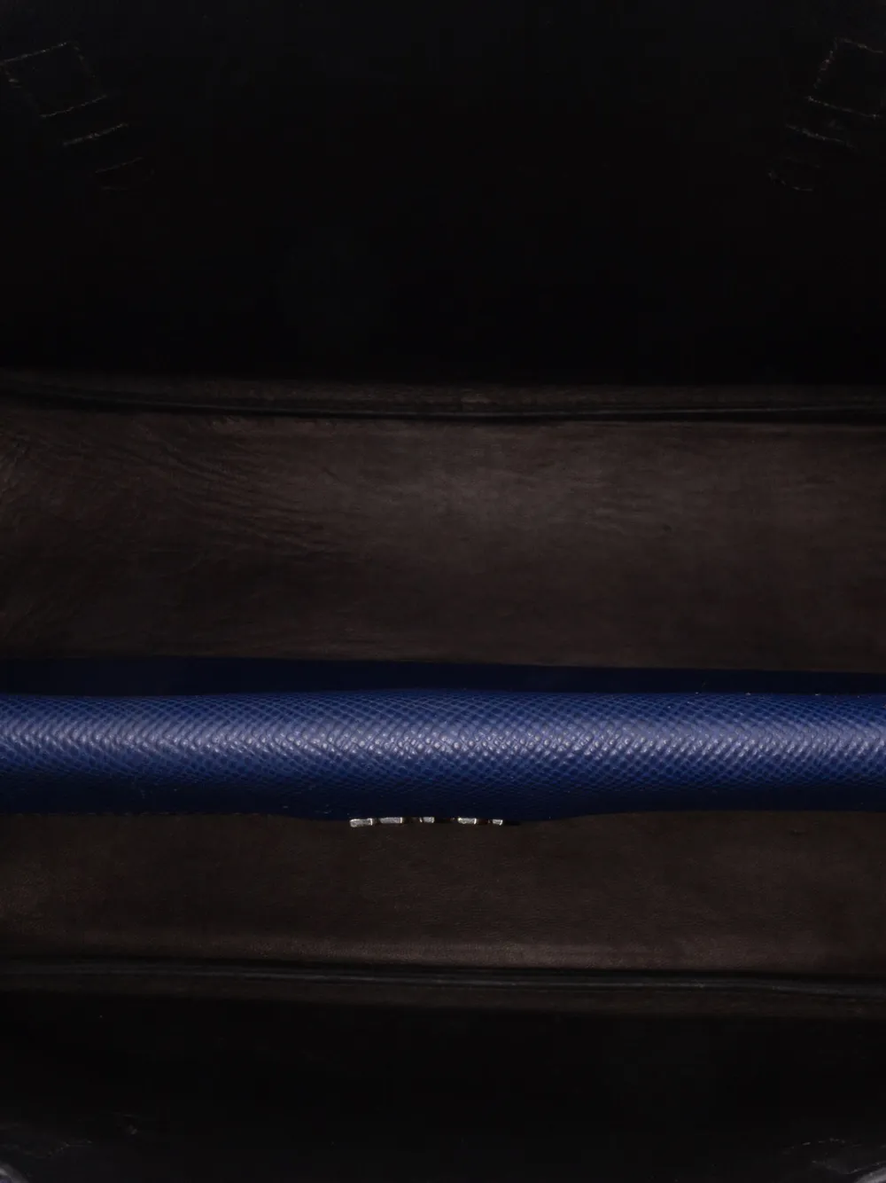 Pre-owned Prada 2000-2025 Large Saffiano Cuir Double Satchel In Blue