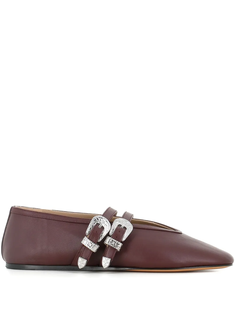 Le Monde Beryl flats con puntera cuadrada | marrón | Image 1