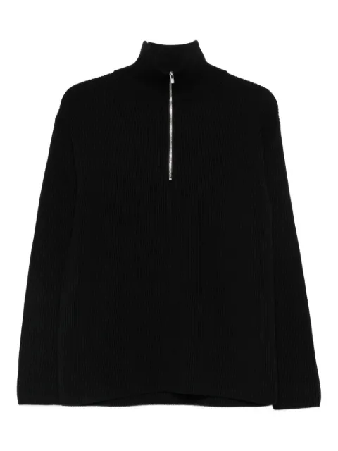 Batoner Japan zip ribbed sweater