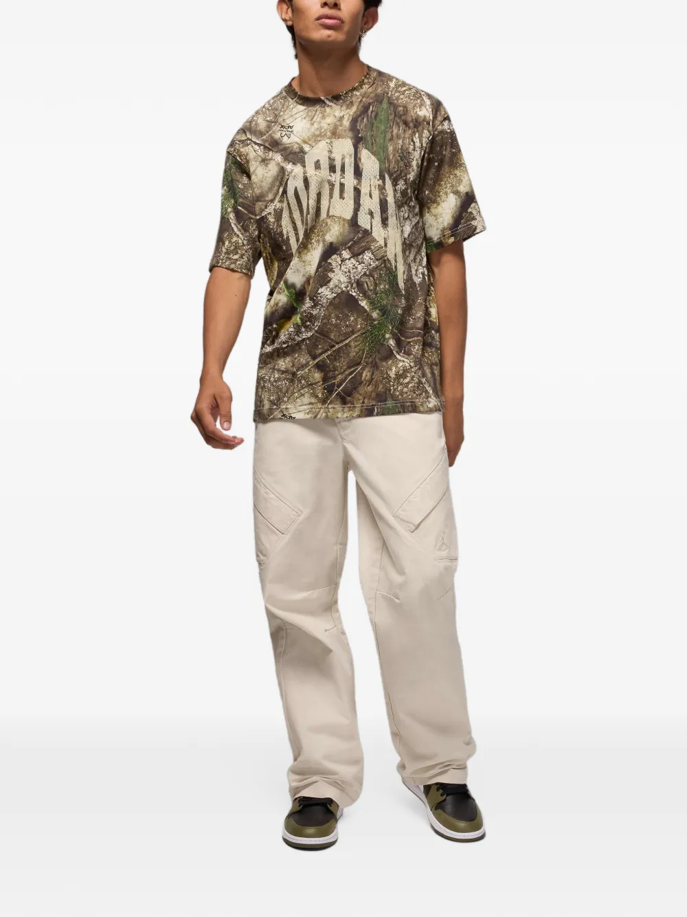 Jordan T-shirt met logodetail Bruin