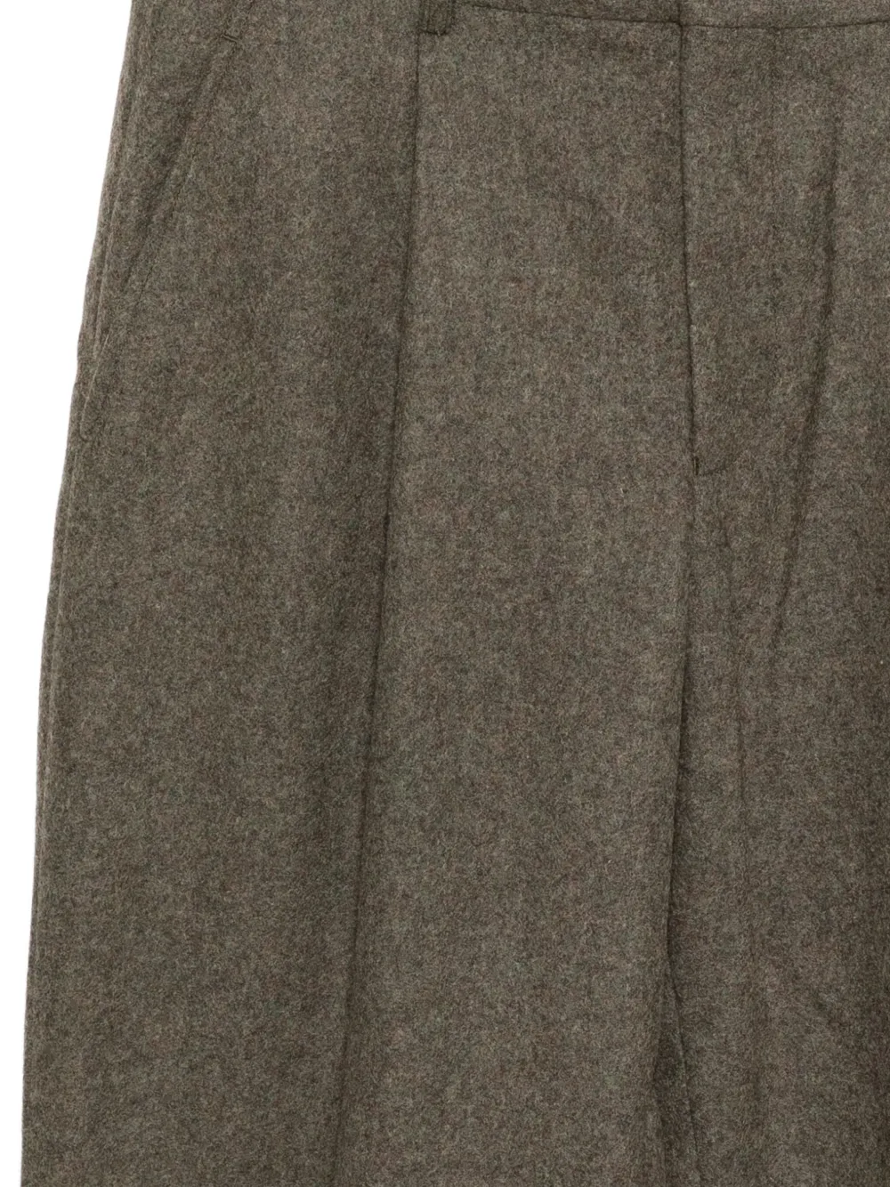 Comme Des Garçons Plooibroek met toelopende pijpen Groen