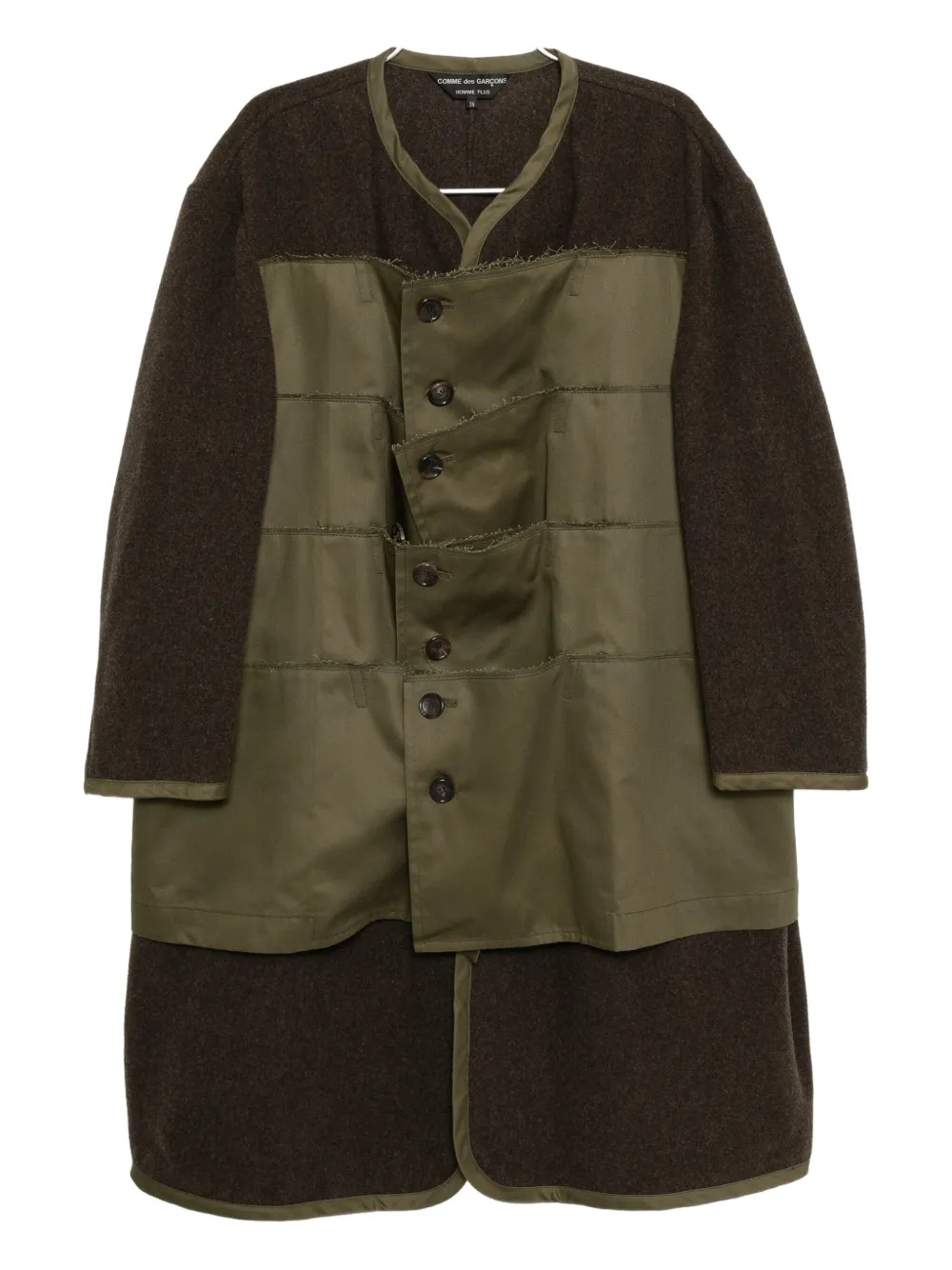 Comme des Garçons Homme Plus ダメージ コート - グリーン Comme des Garçons Homme Plus ダメージ コート - グリーン