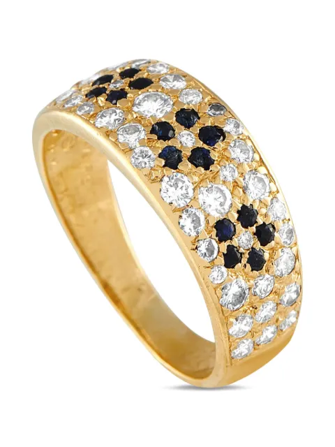 Van Cleef & Arpels 18K yellow gold diamond and sapphire ring