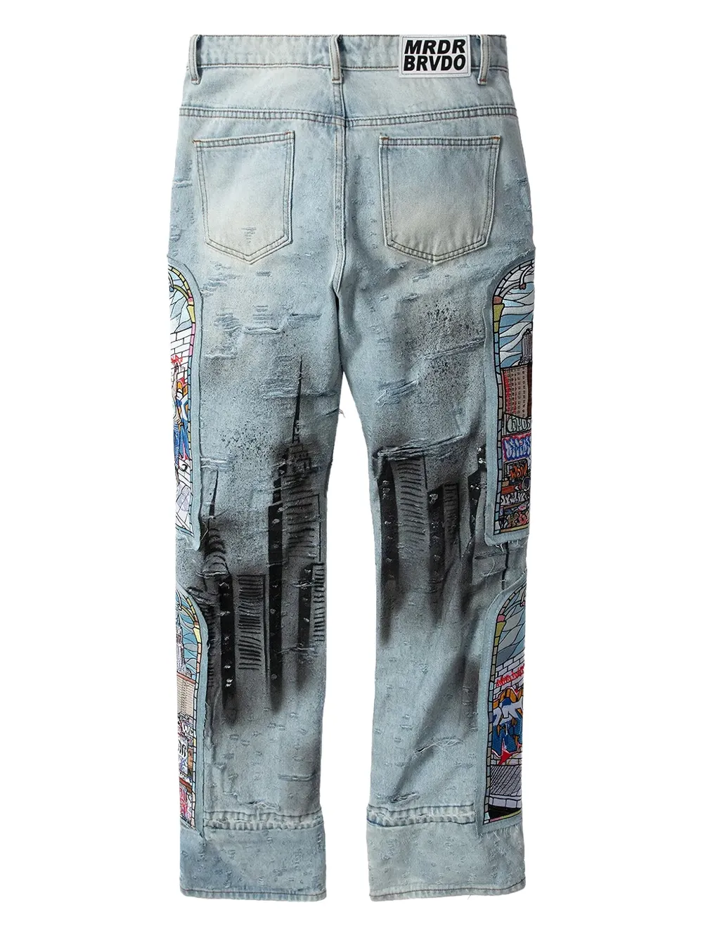 Who Decides War Patch-embellished Straight Jeans In Blue