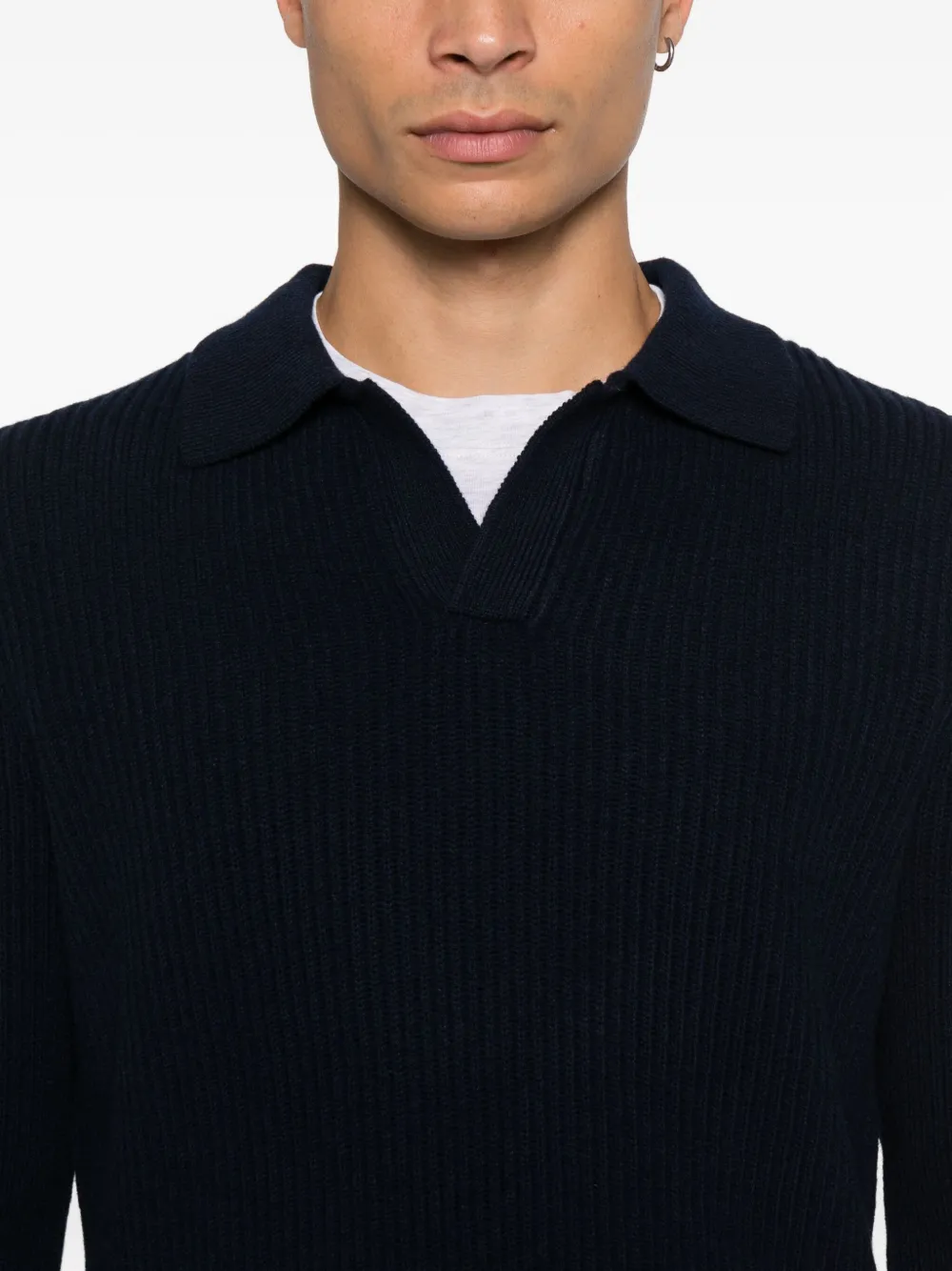 Mc2 Saint Barth Polo-collar Sweater In Black
