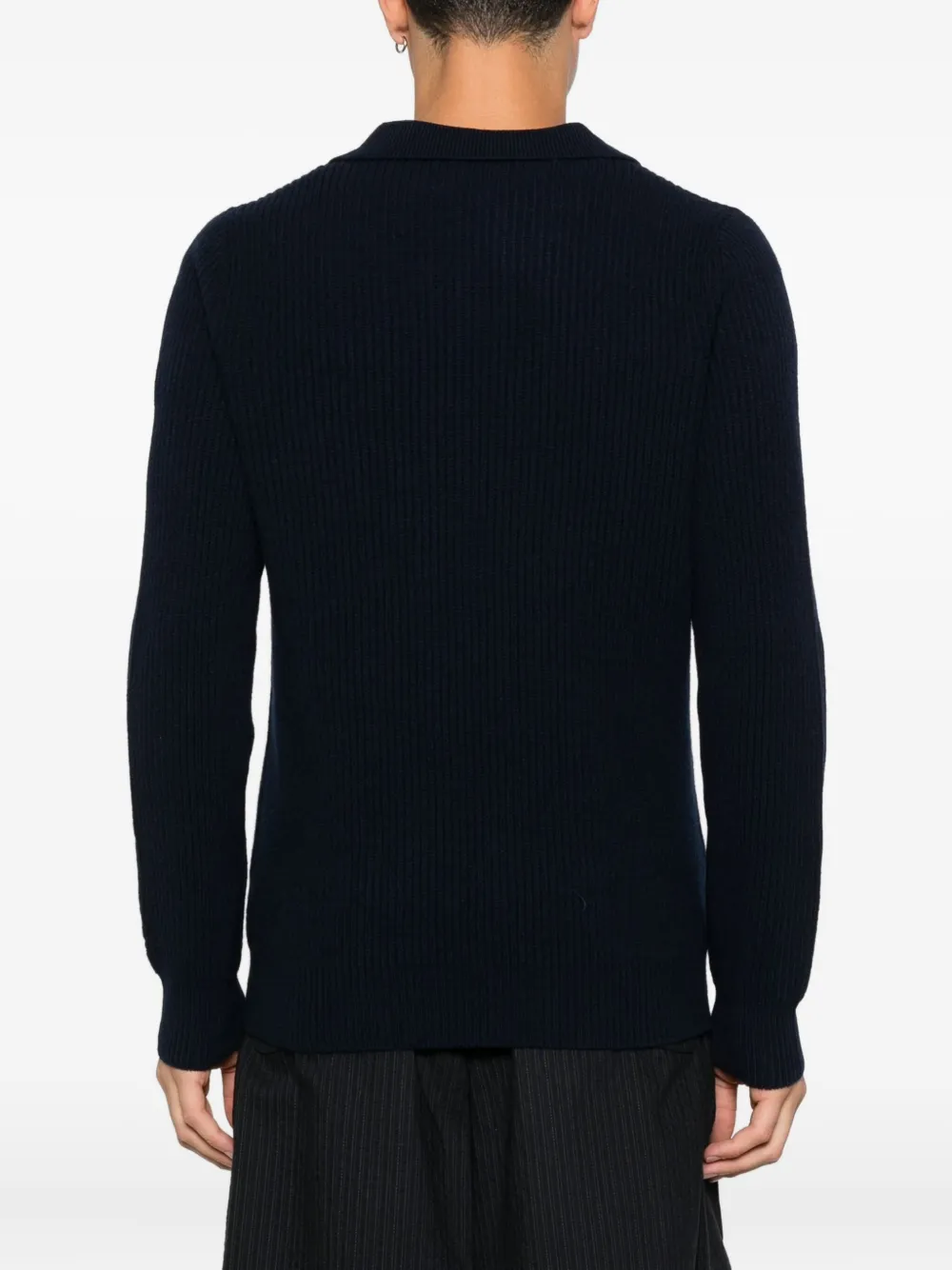 Mc2 Saint Barth Polo-collar Sweater In Black