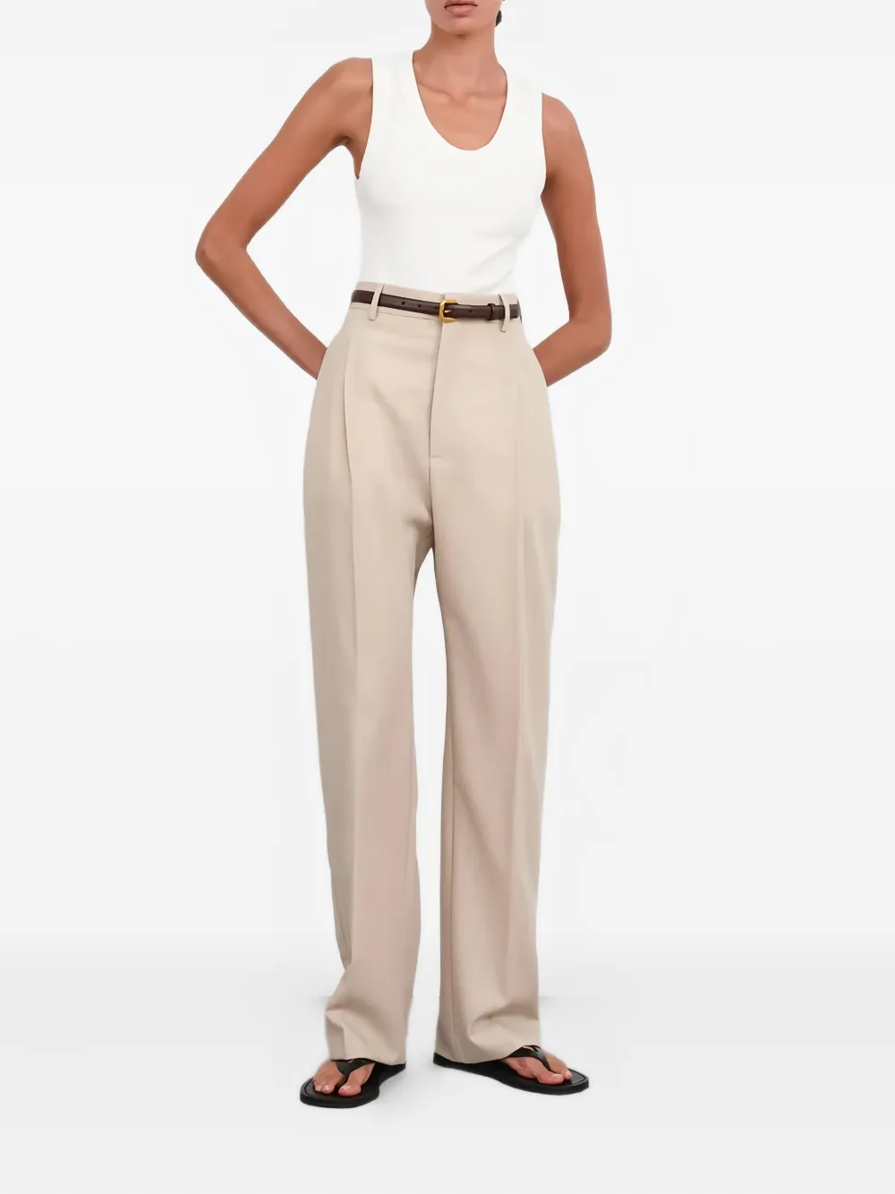 WARDROBE.NYC RHW buckle leather belt | Brown | Image 1