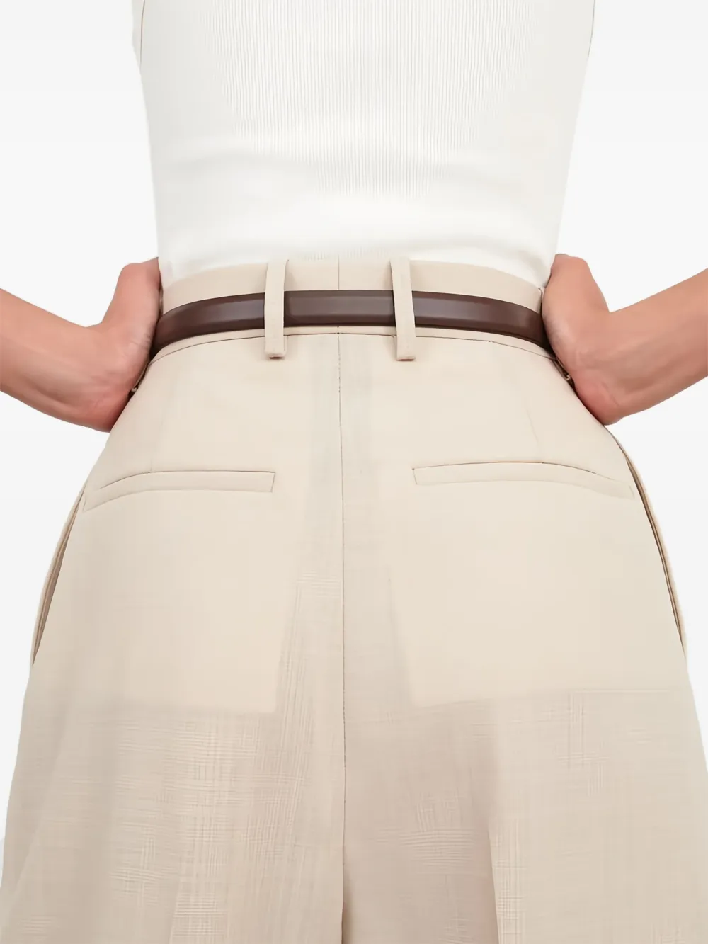 WARDROBE.NYC RHW leren gespriem - Bruin