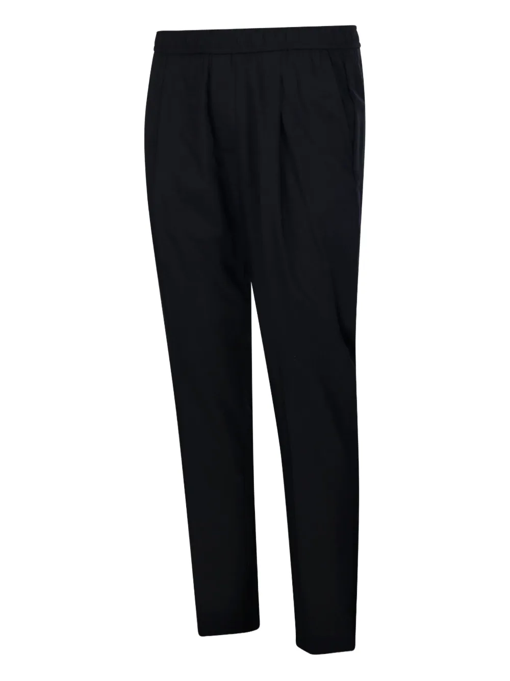 Entre Amis elasticated-waist pleated trousers - Zwart