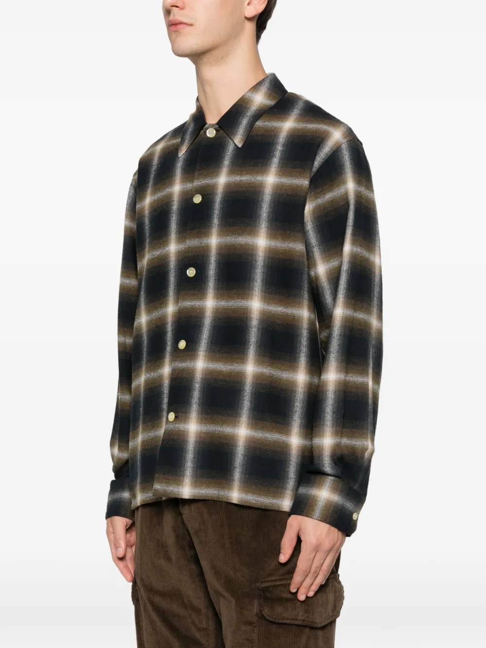 Second / Layer Logan Buttoned Check Shirt In Pattern
