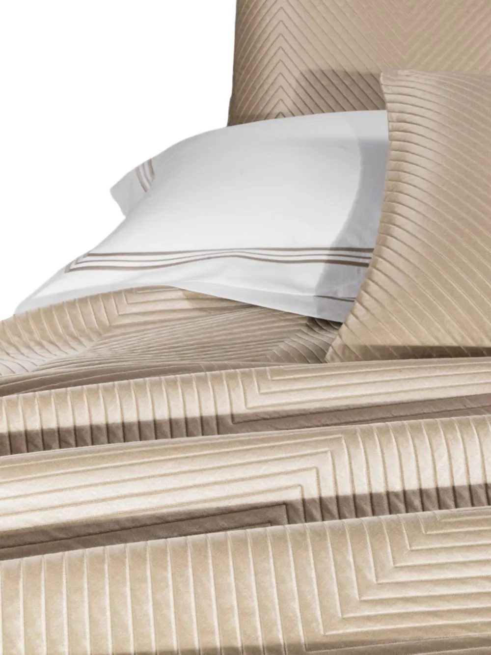 Frette Herringbone Bedspread In Neutral
