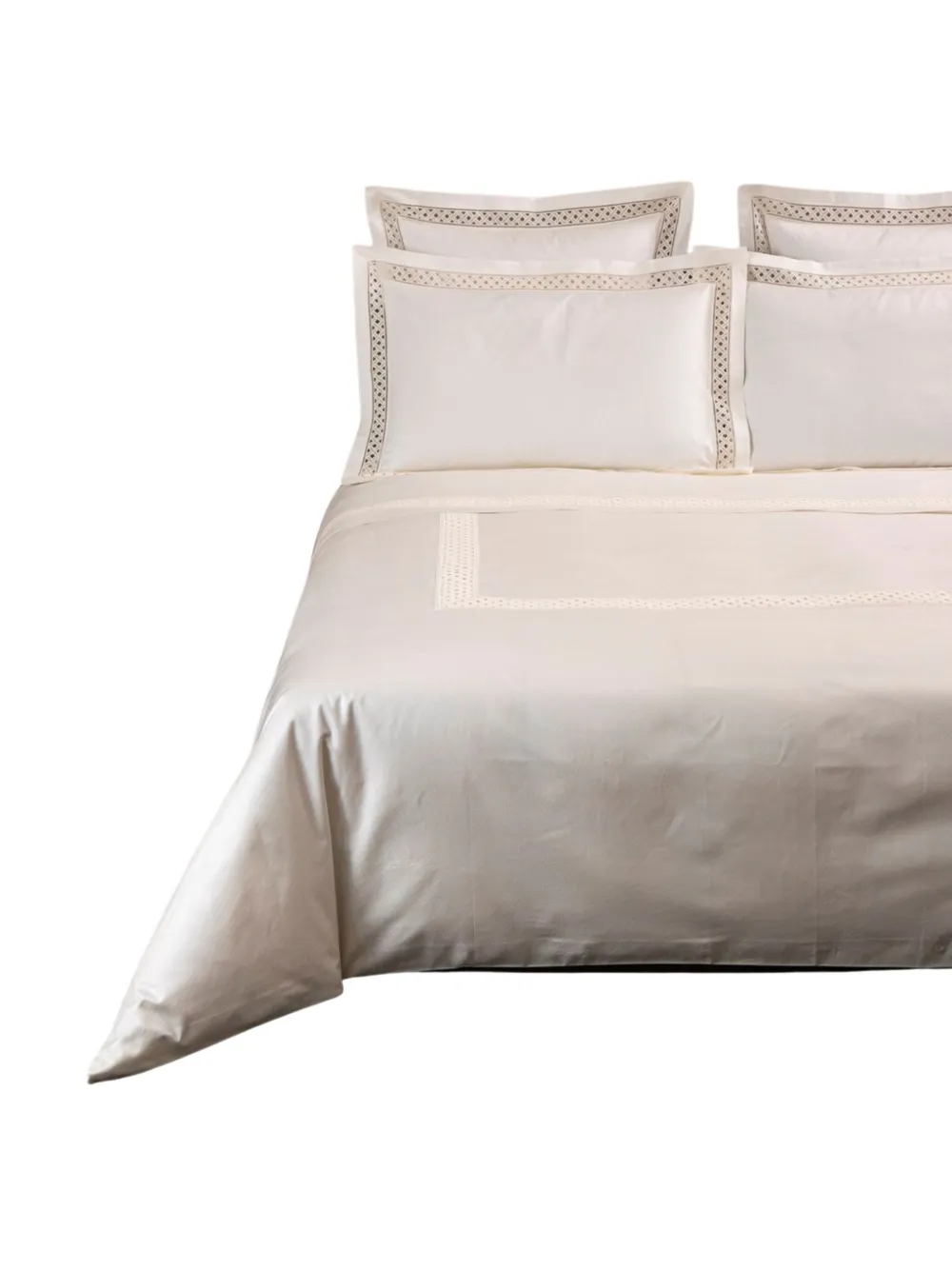 Frette Lozenge Lace Bedding In Neutral