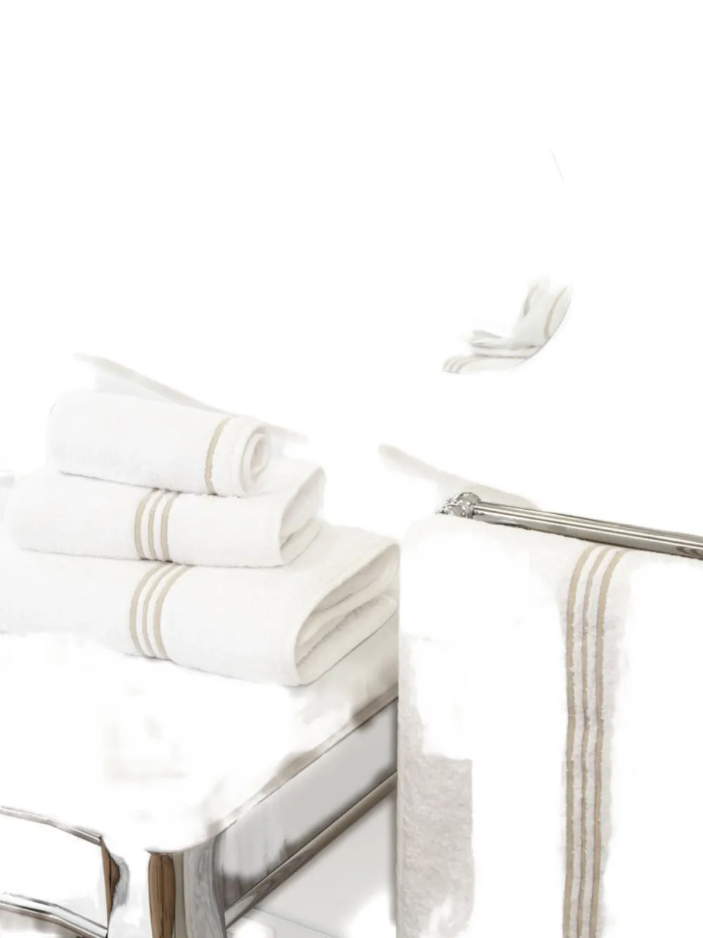 Frette Bourdon Terry Towels Set In White