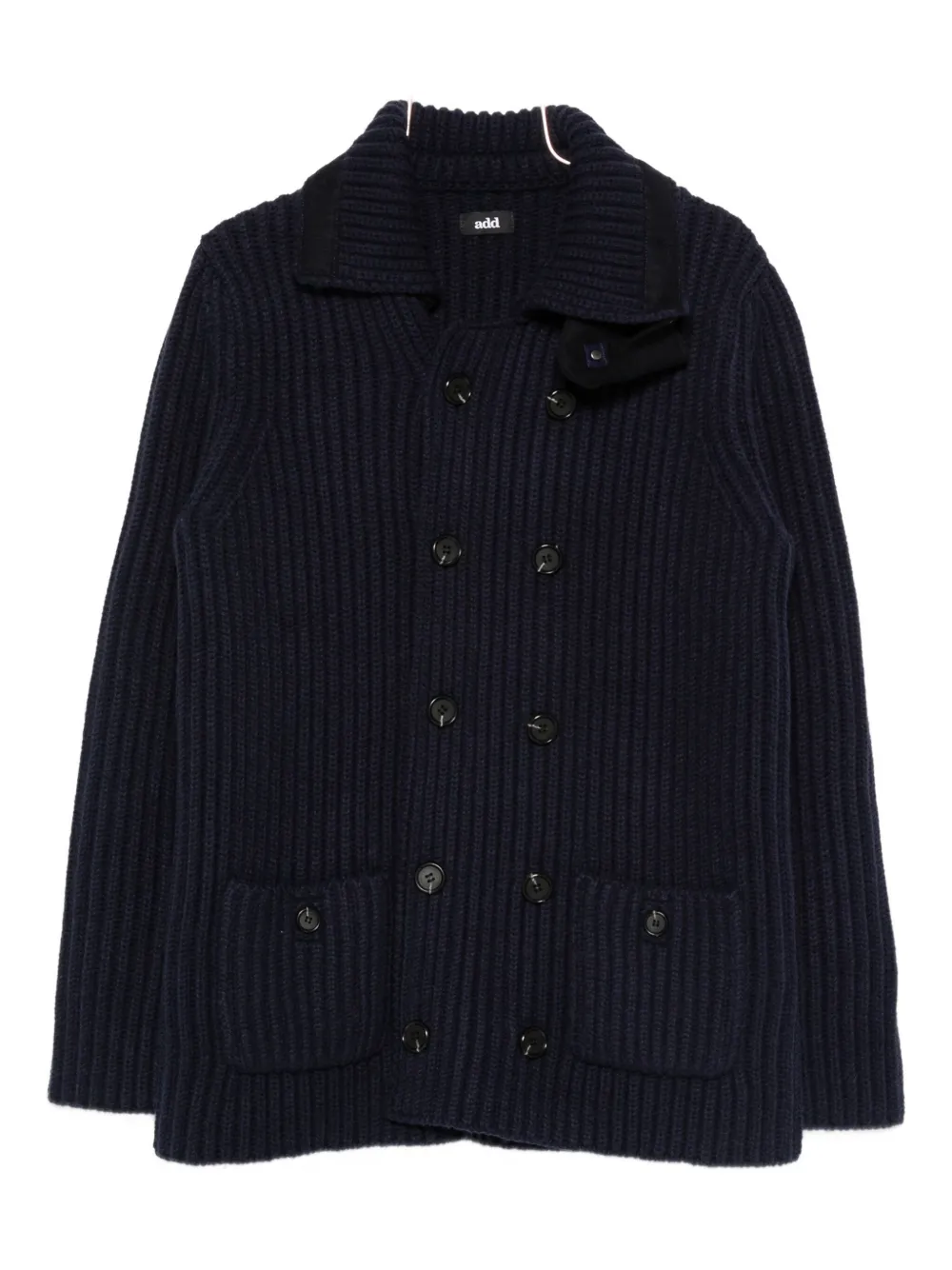 Add double-breasted cardigan | Blue | Image 1