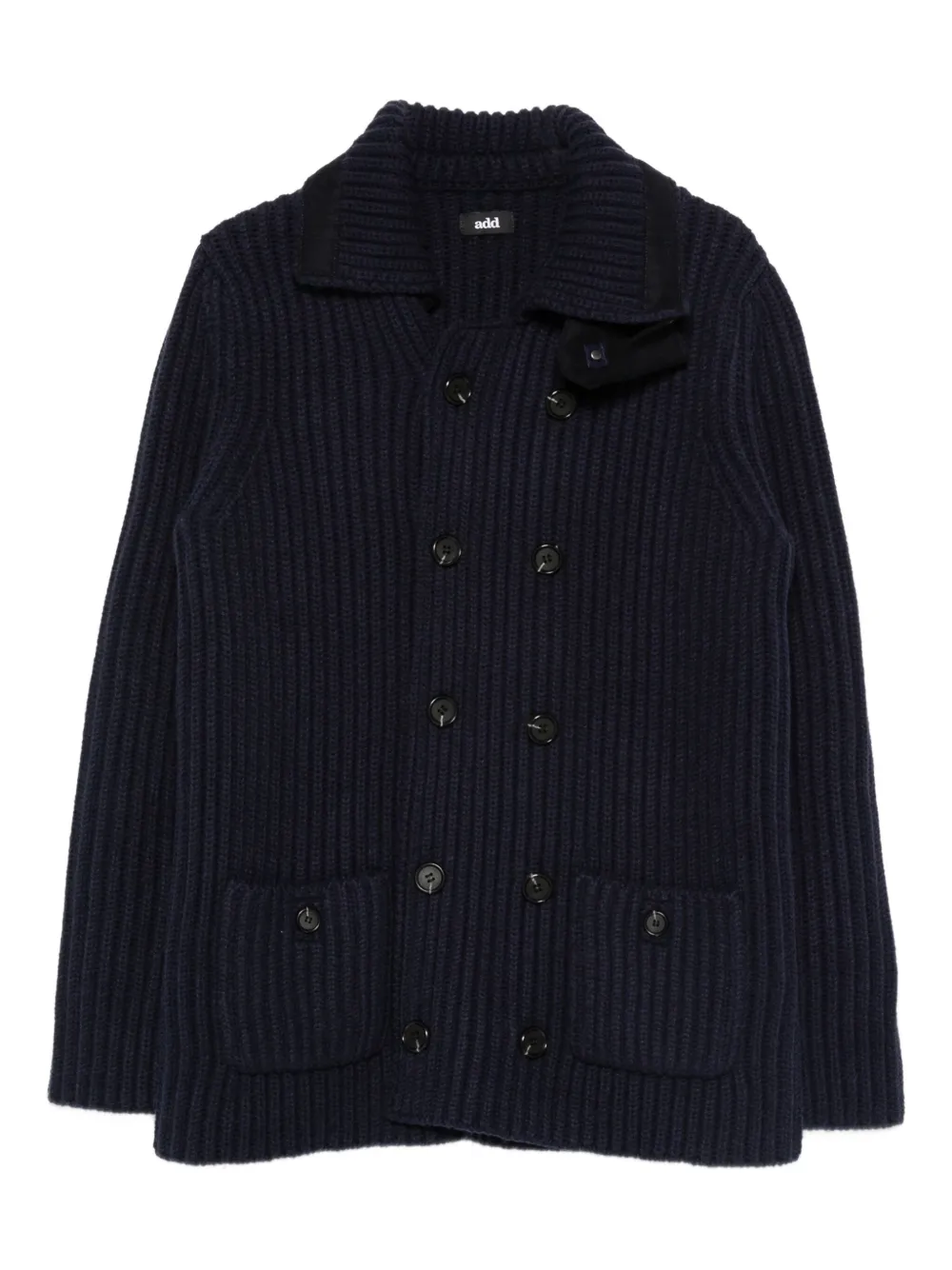 Add double-breasted cardigan | Blue | Image 1