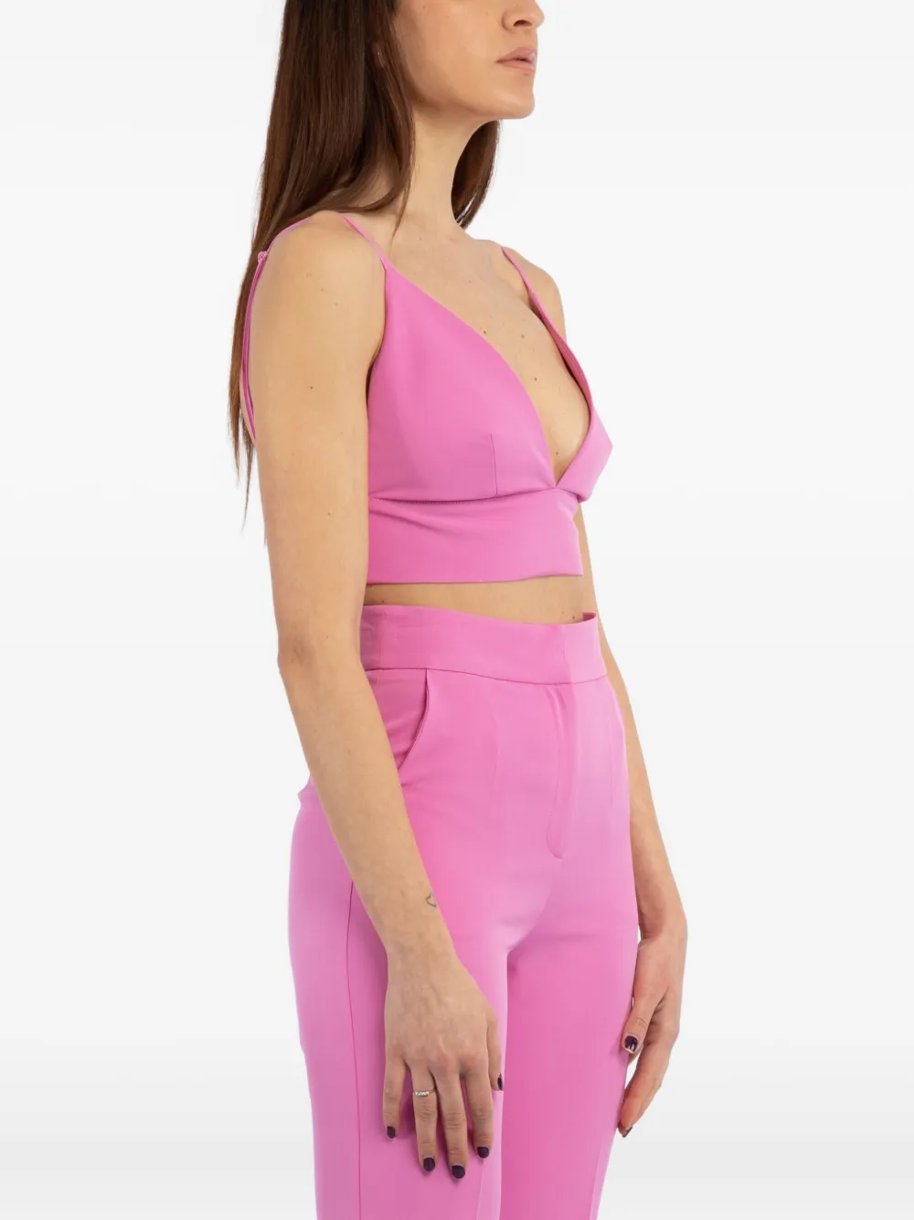 Actualee Spaghetti-strap V-neck Top In Multi