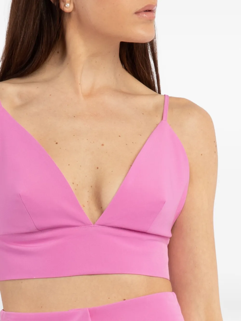 Actualee Spaghetti-strap V-neck Top In Multi