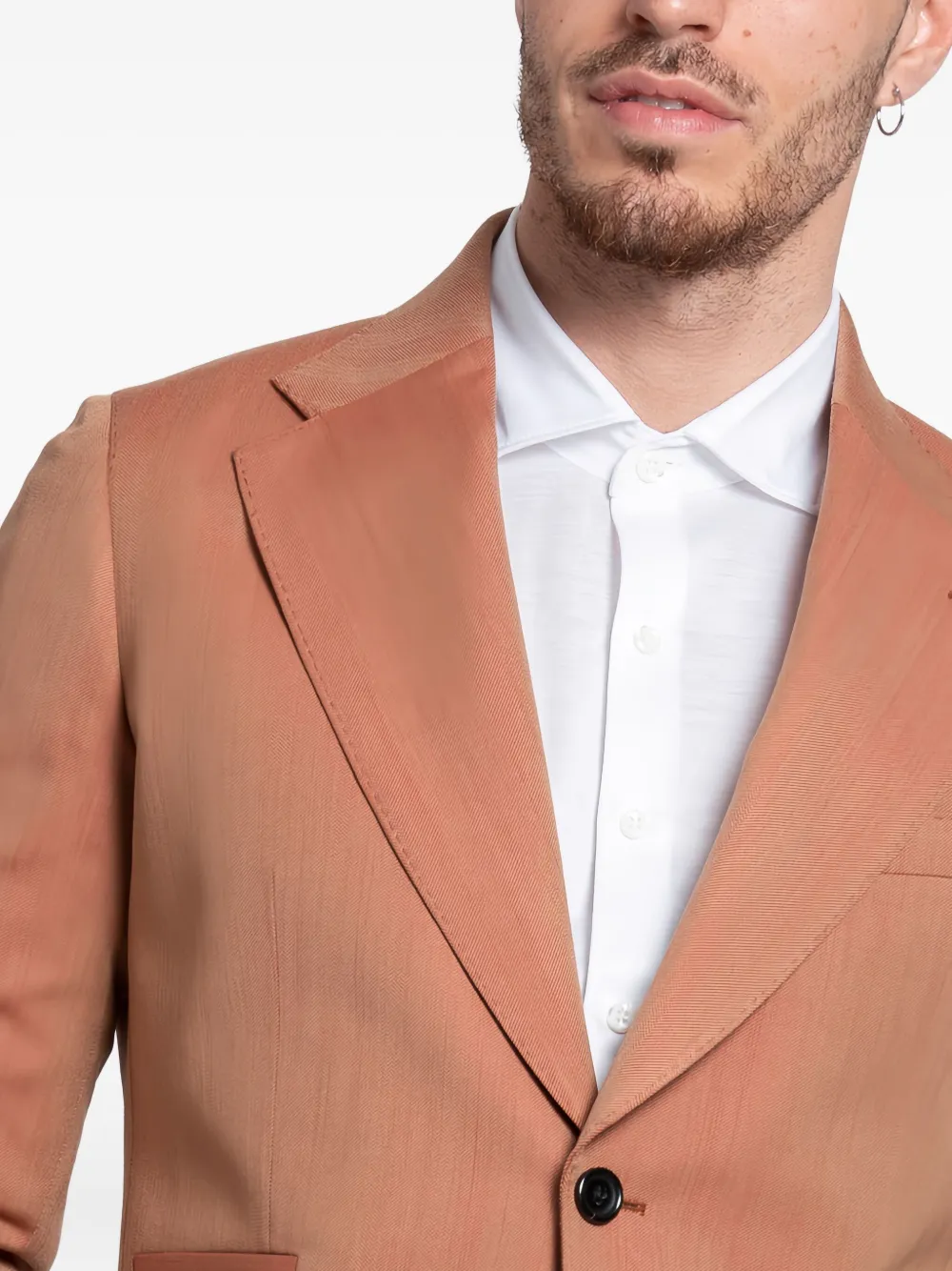 Reveres 1949 Buttoned Blazer In Orange