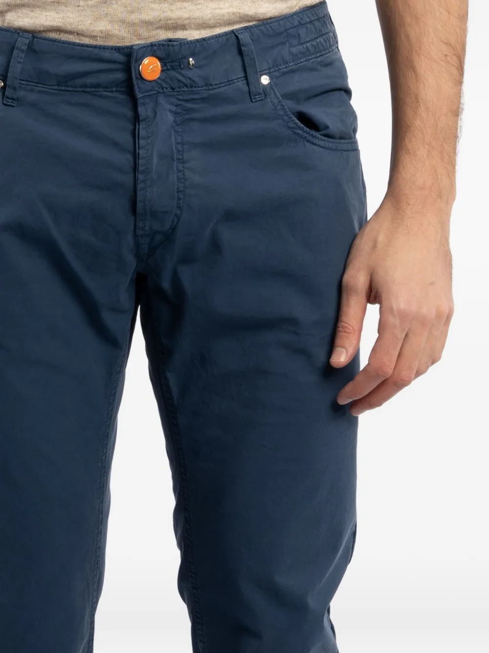 Hand Picked Five-pocket Trousers In Blue