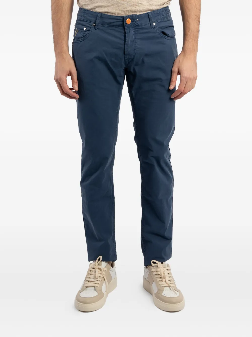 Hand Picked Five-pocket Trousers In Blue