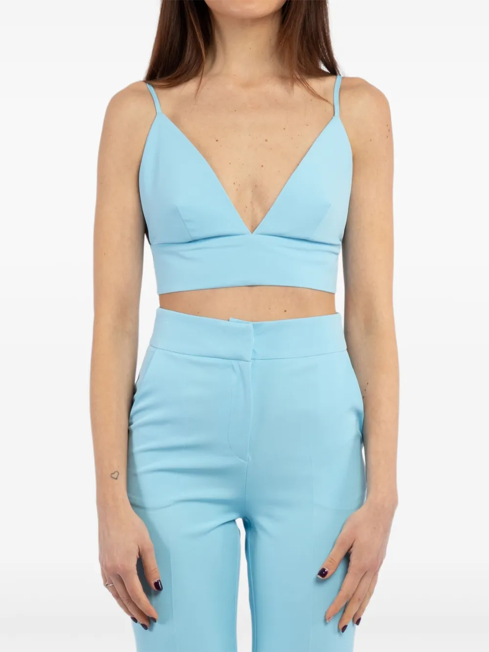 Actualee V-neck Top In Blue