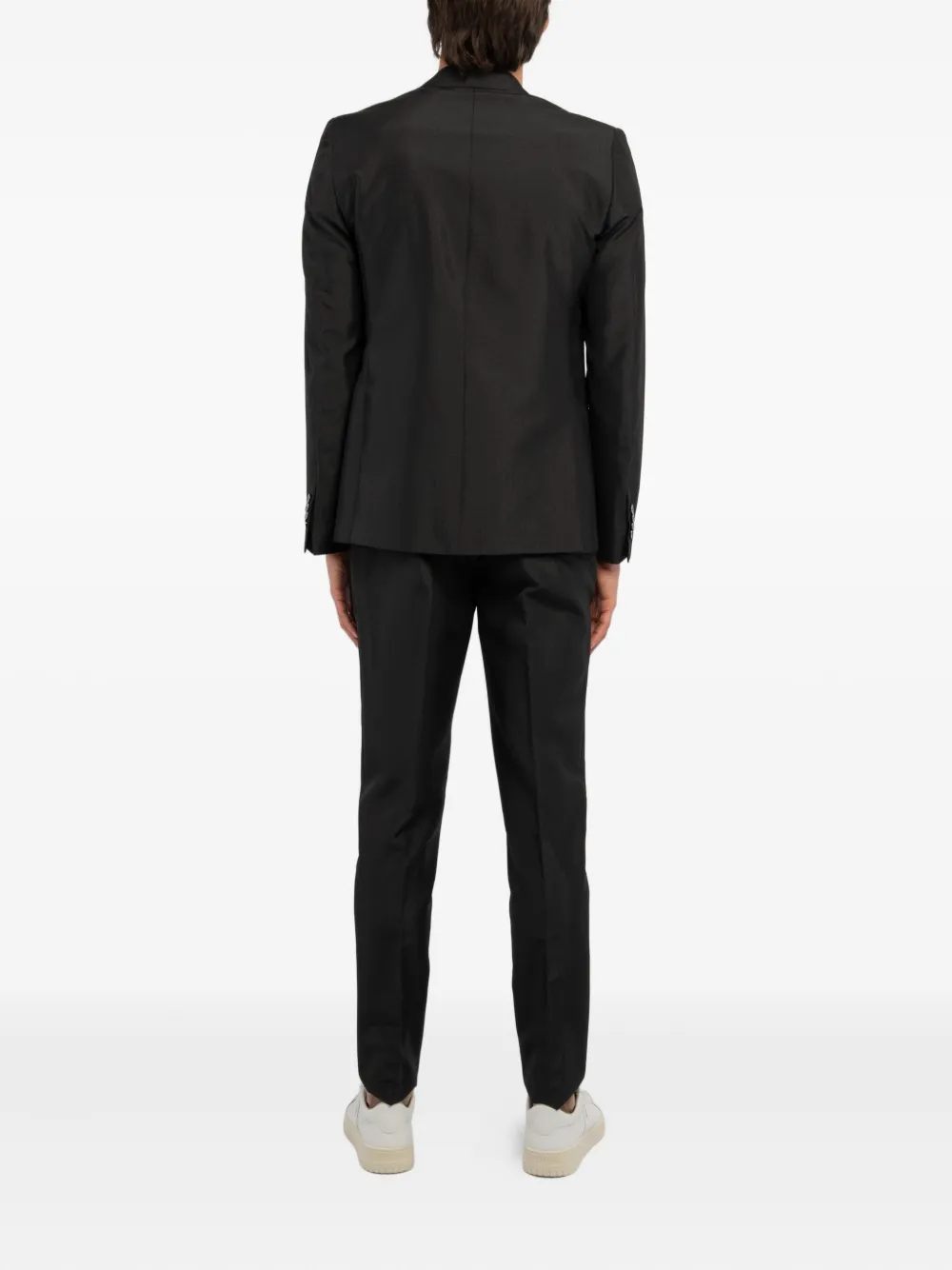 Reveres 1949 Narrow-lapels Buttoned Suit In Black