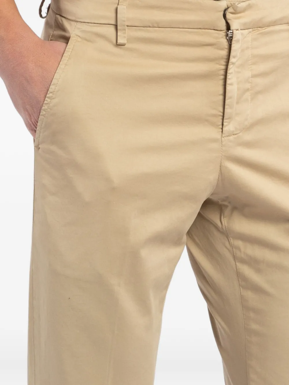 Dondup Gaubert Cotton Chino Trousers In Neutral