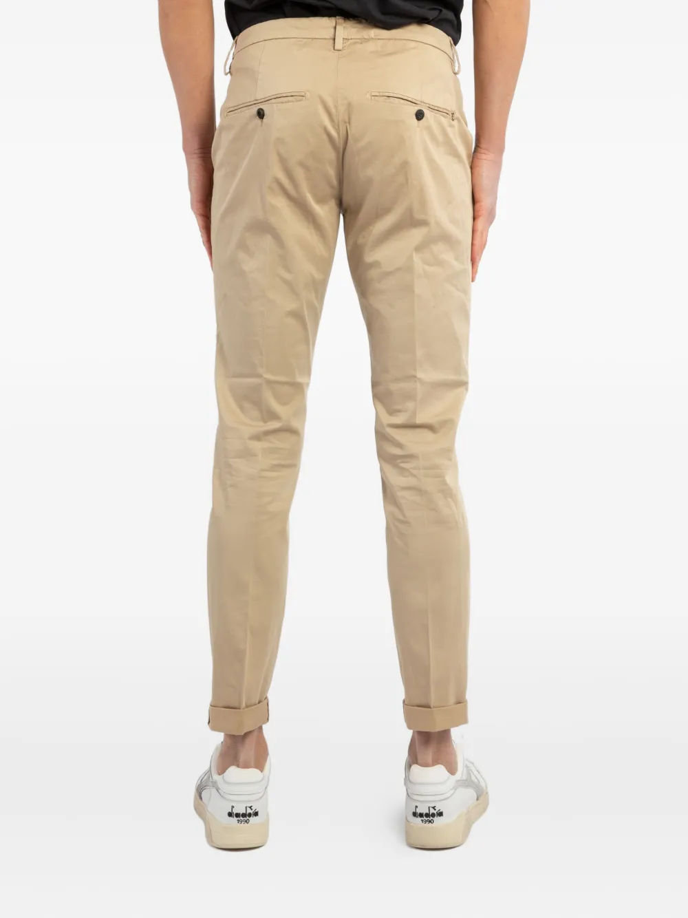 Dondup Gaubert Cotton Chino Trousers In Neutral