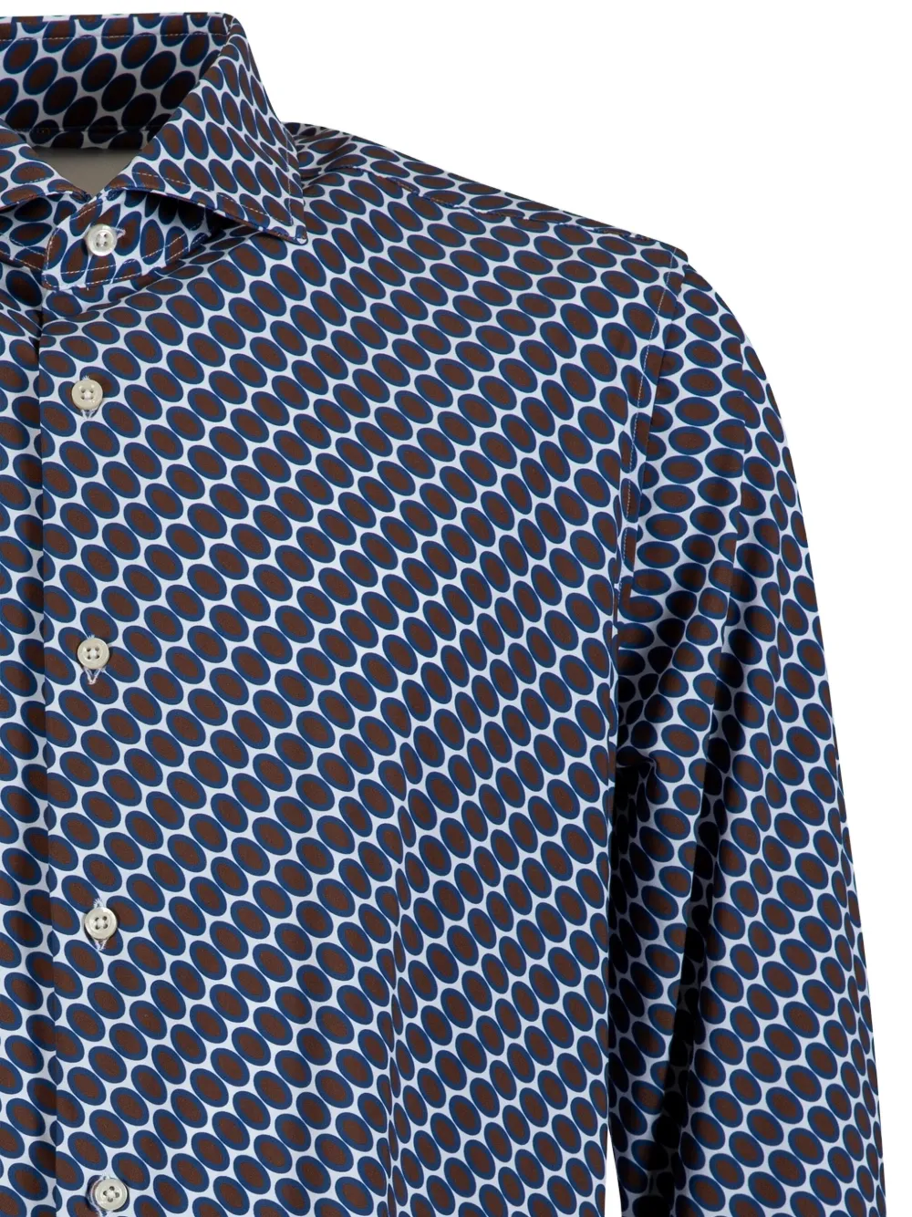 Ghirardelli Next Patterned Button Shirt In Blue