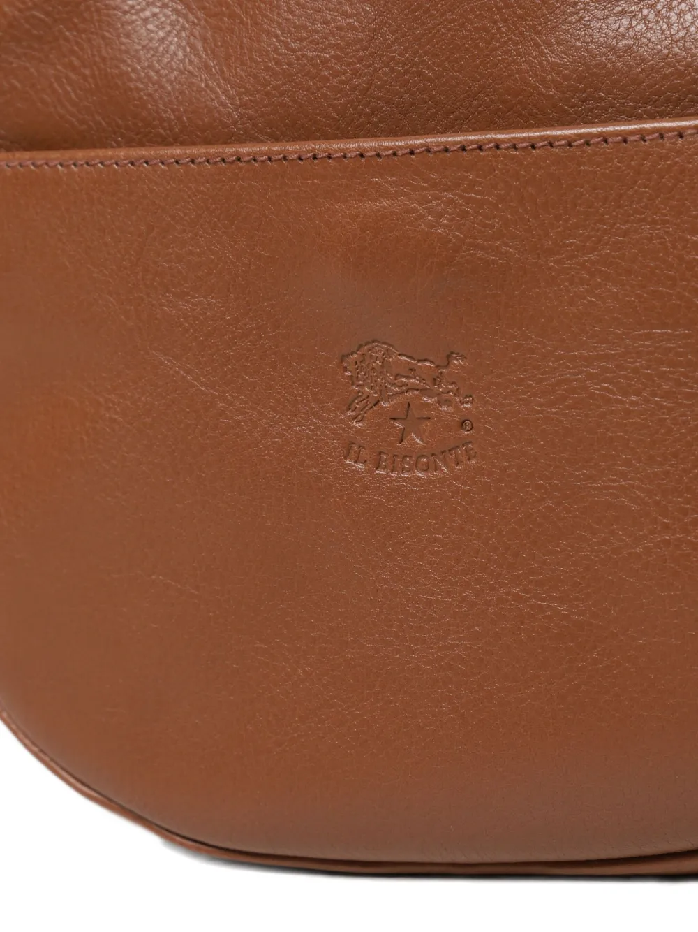 Il Bisonte Rubino leren schoudertas Bruin