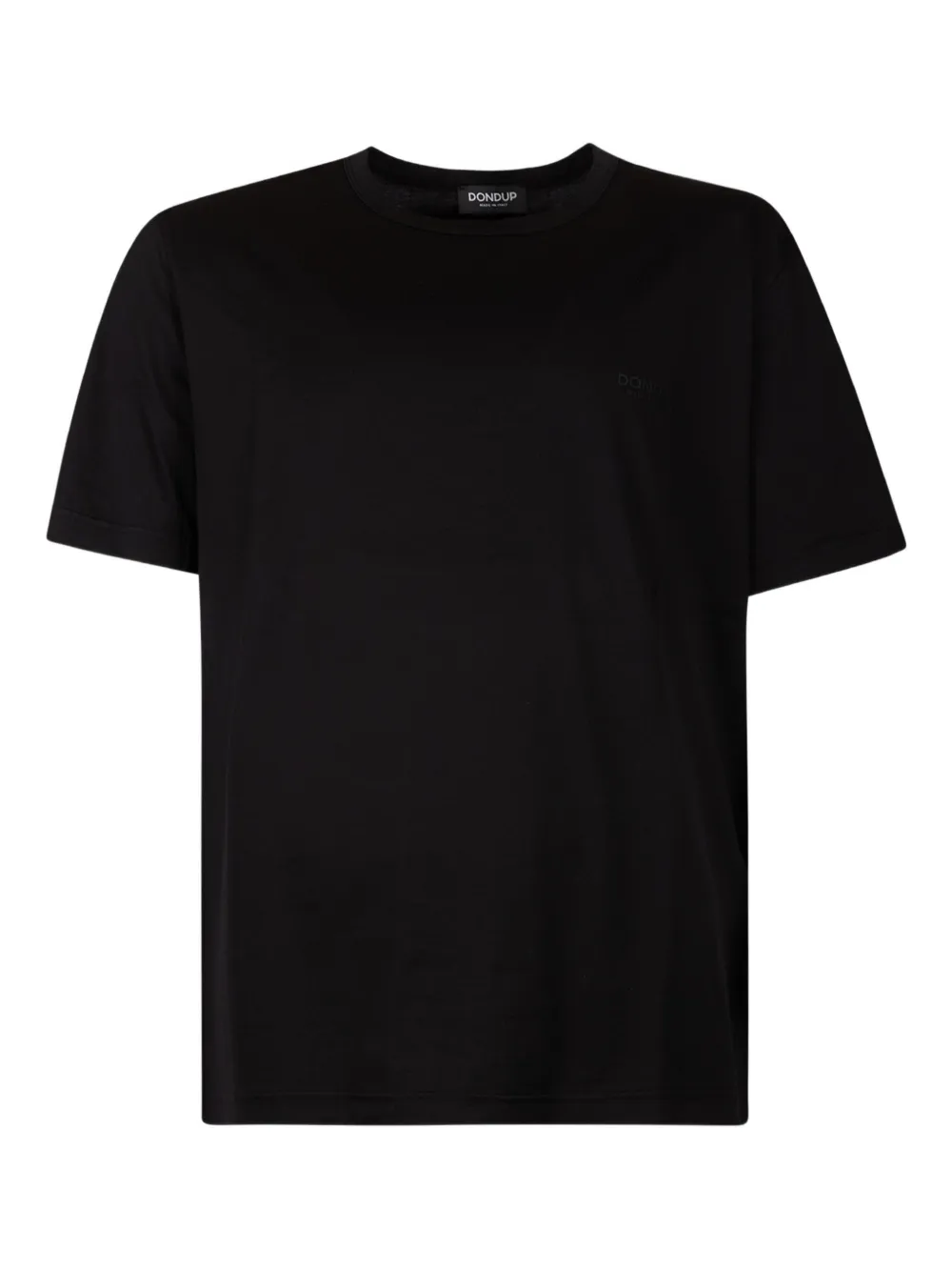 DONDUP logo-embroidery crew neck T-shirt | Black | Image 1