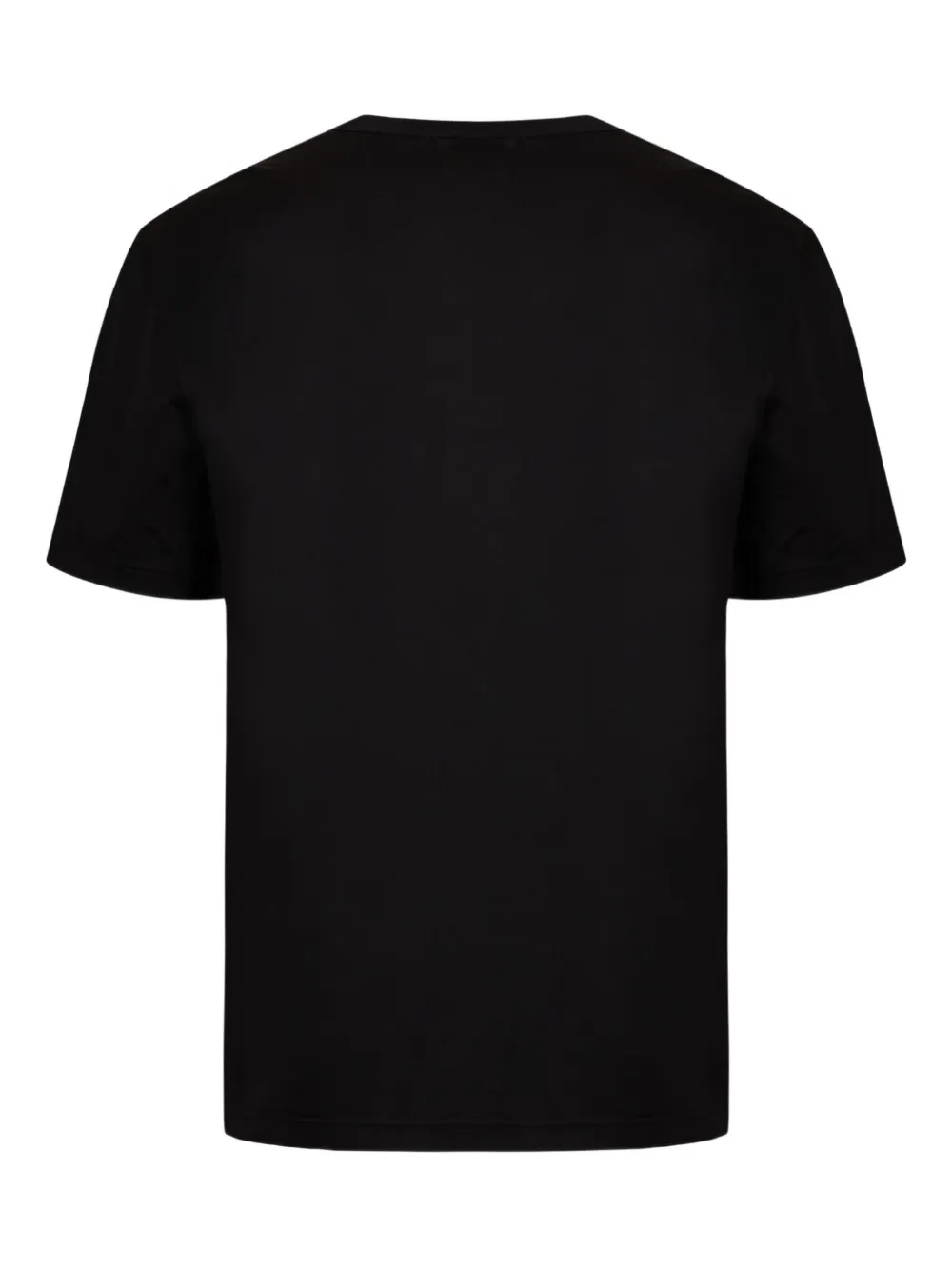 DONDUP T-shirt met geborduurd logo en ronde hals - Zwart