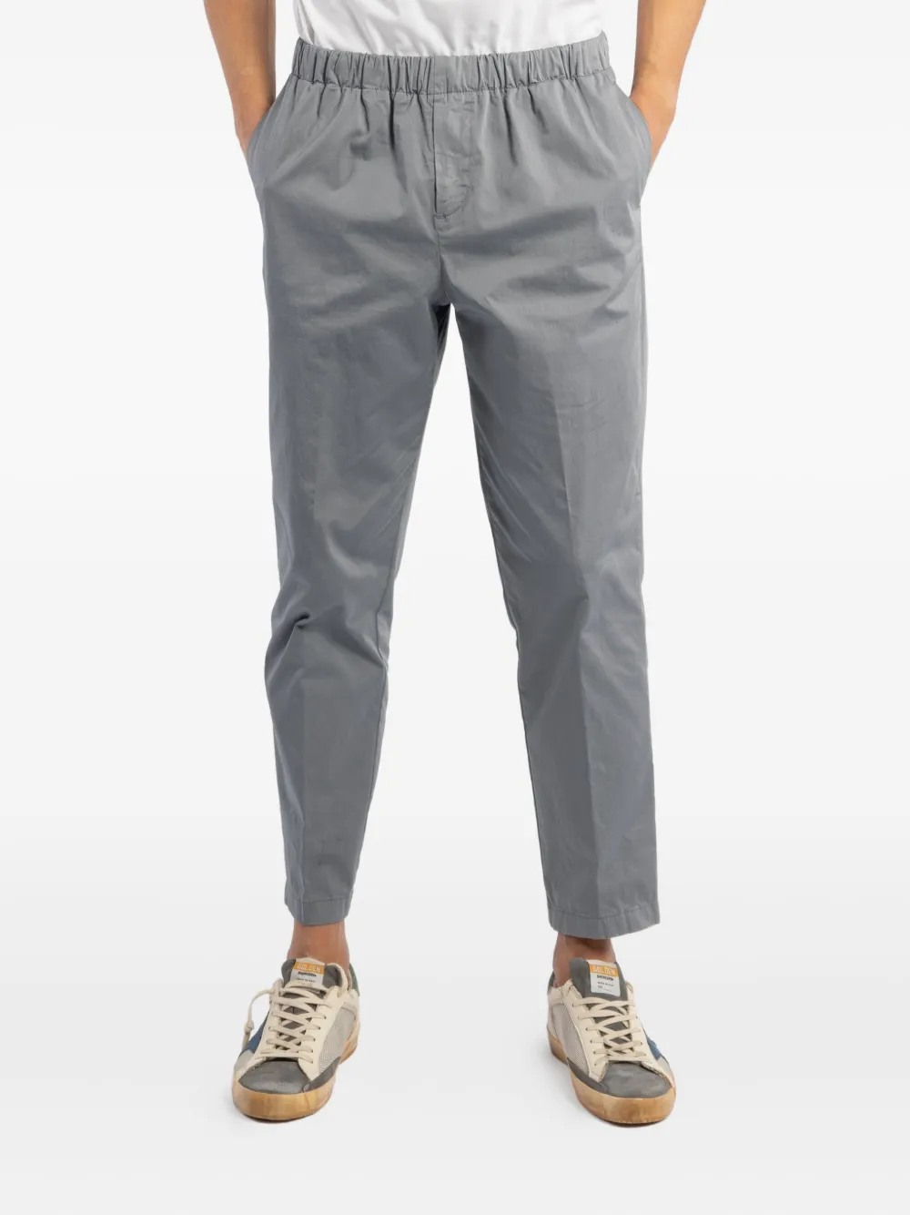 Cruna elasticated-waist cuffed trousers | Grey | Image 1
