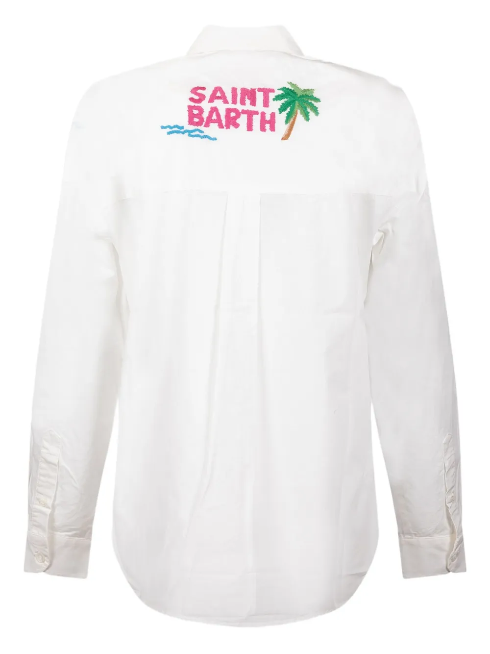 Mc2 Saint Barth Embroidered Shirt In White