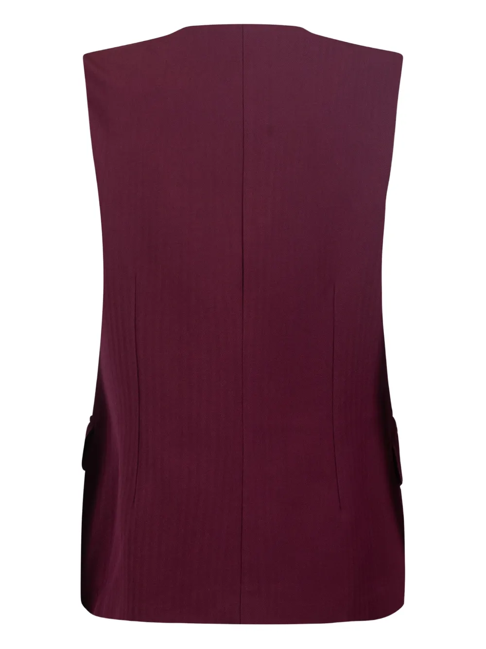 Selected Single-breasted Waistcoat In Burgundy