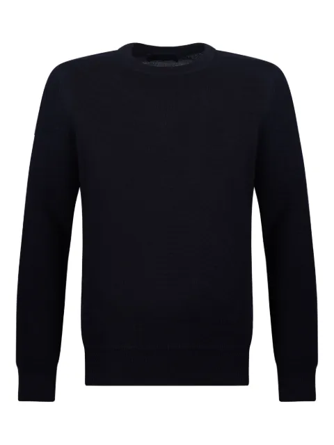 Gran Sasso suéter de canalé con cuello redondo