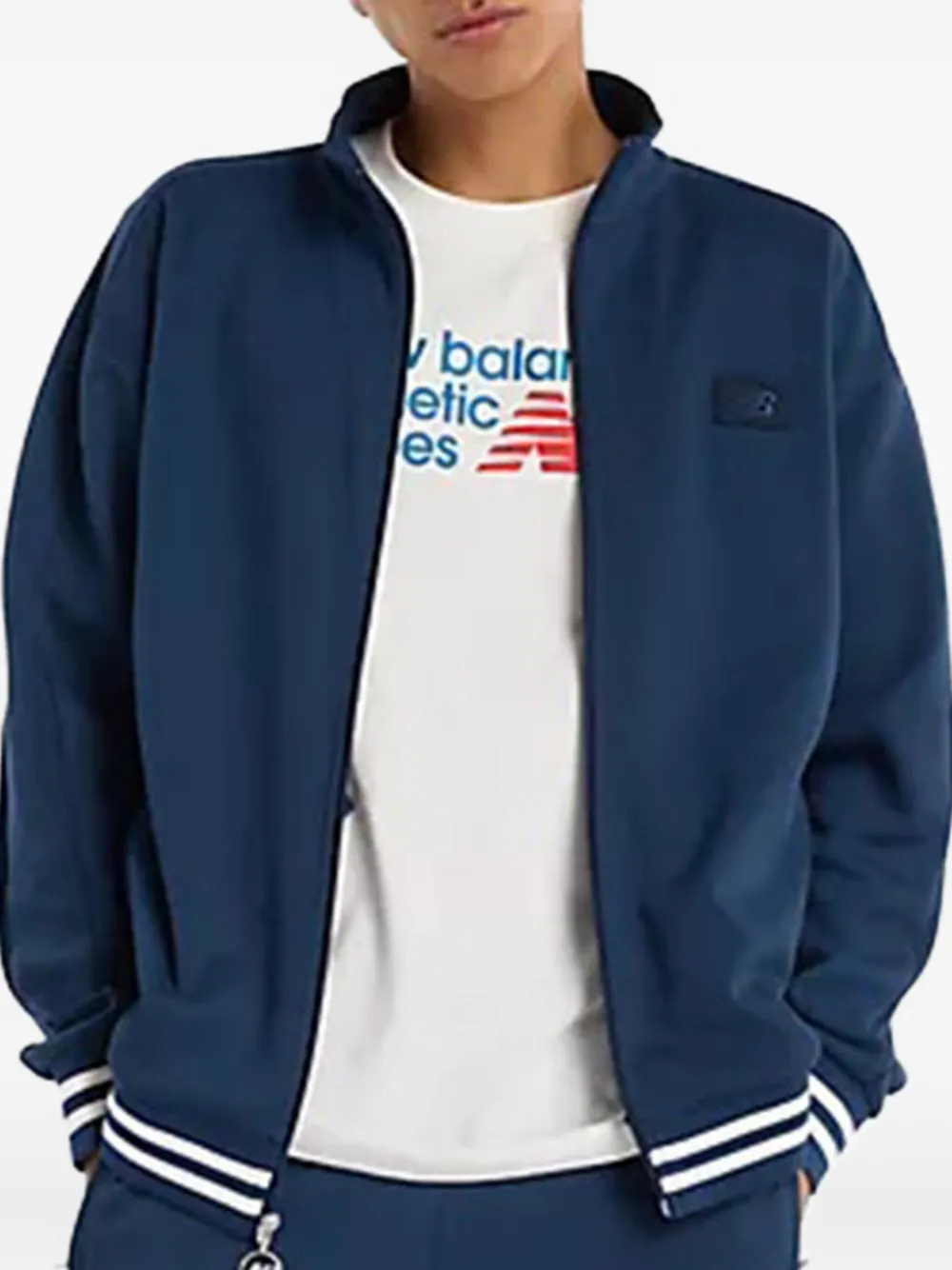 New Balance Sweater met logopatch - Blauw