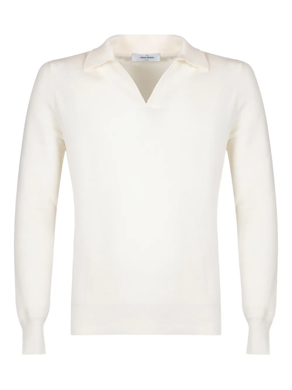 Gran Sasso pull côtelé à col v | tons neutres | Image 1
