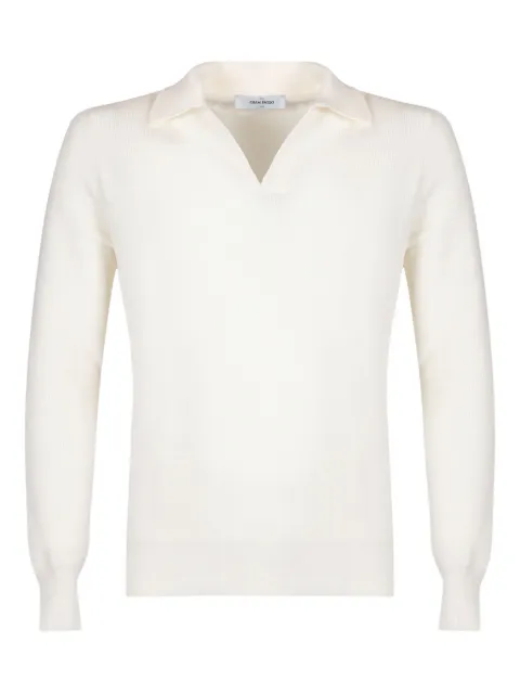Gran Sasso V-neck ribbed sweater