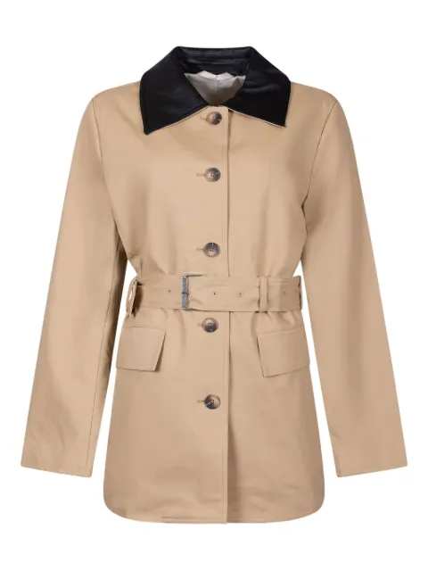 SELECTED belted collar jacket
