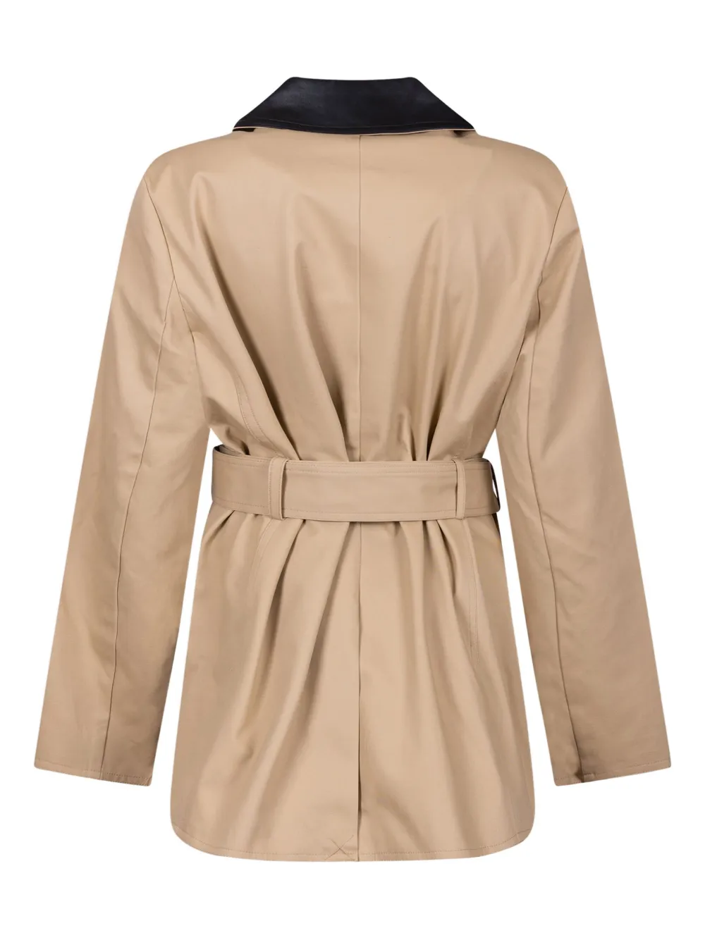 Selected Belted Collar Jacket In Neutral