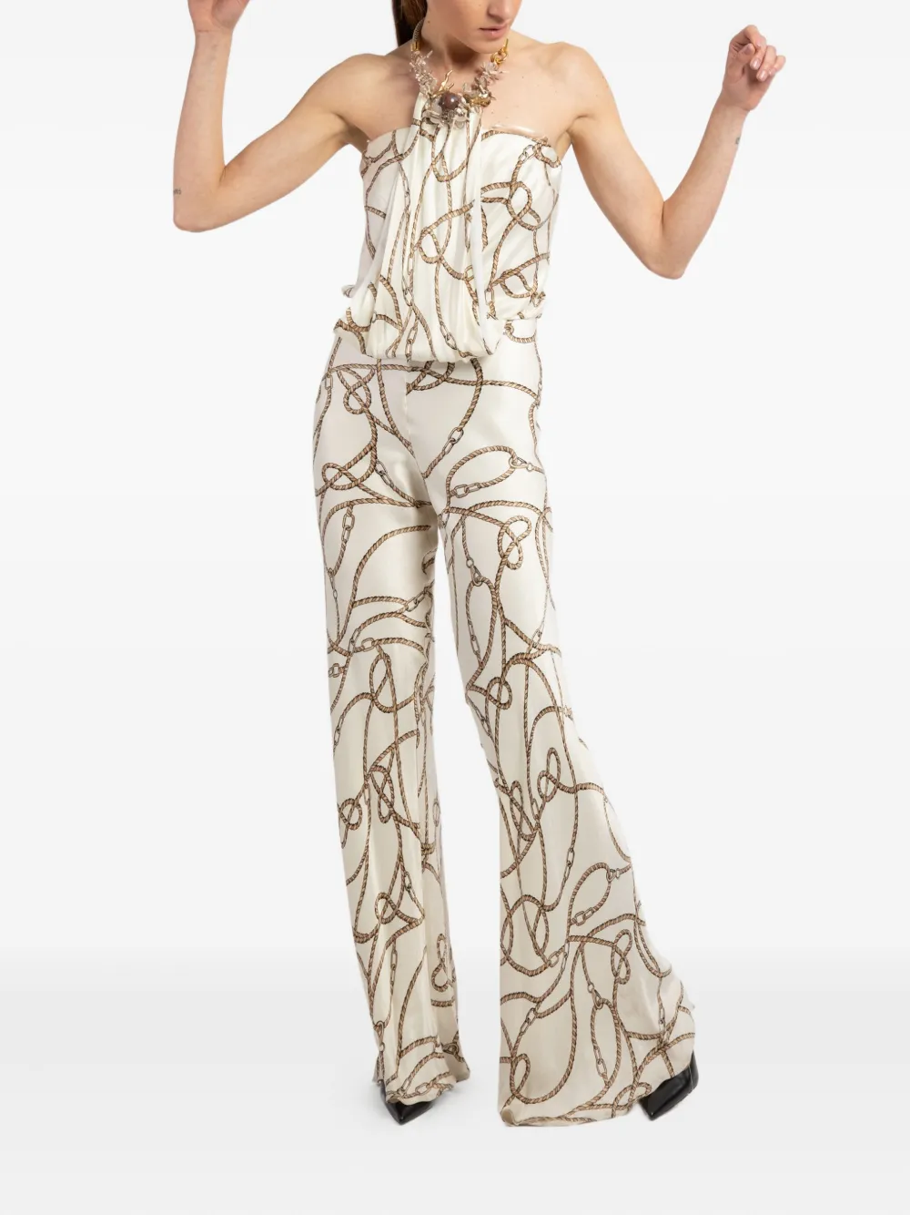 Maestri Zijden broek - Beige