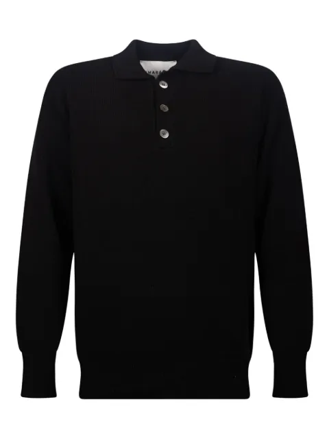 AMARANTO  ribbed button sweater 