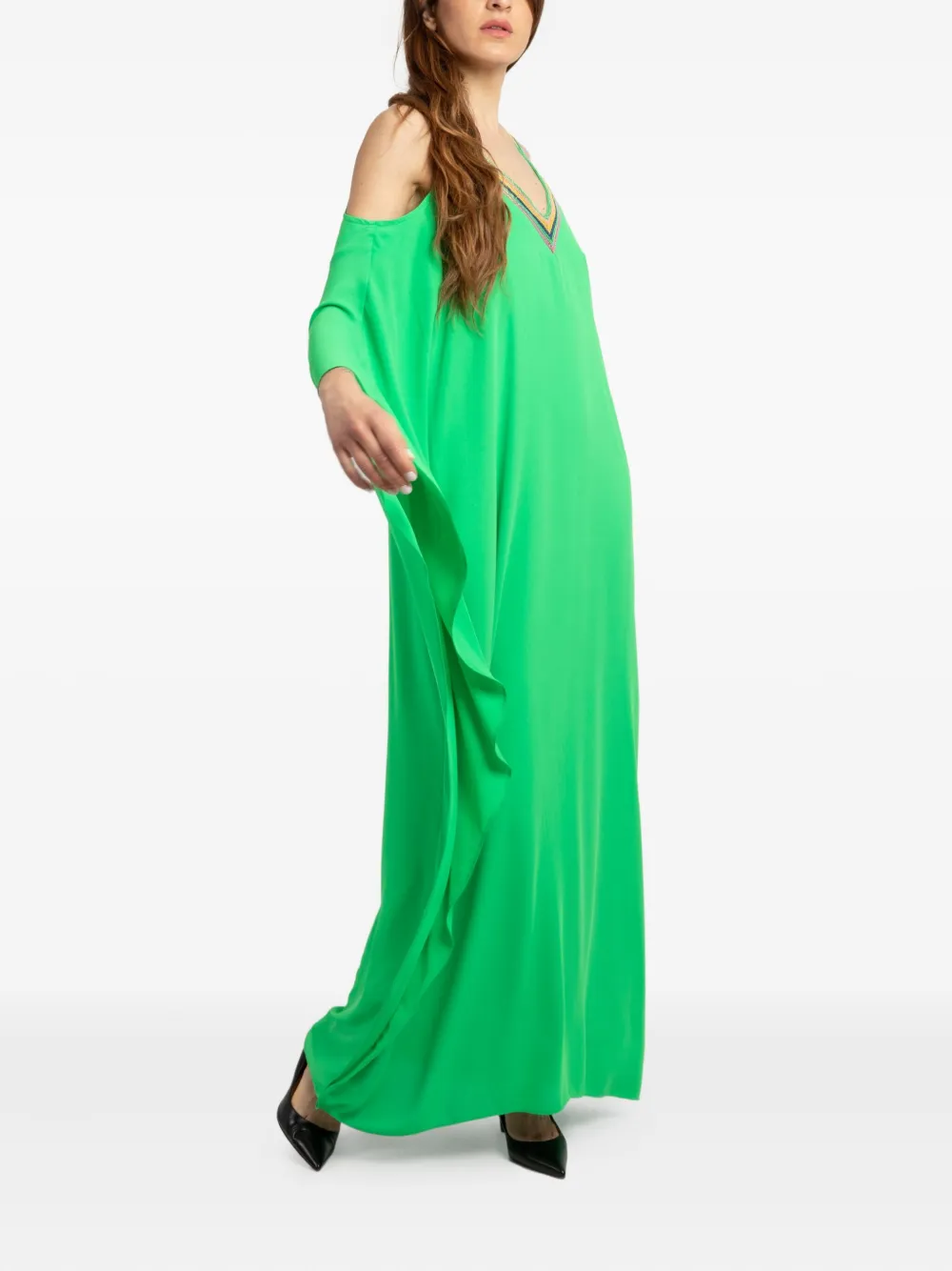 TWINSET Maxi-jurk met V-hals - Groen