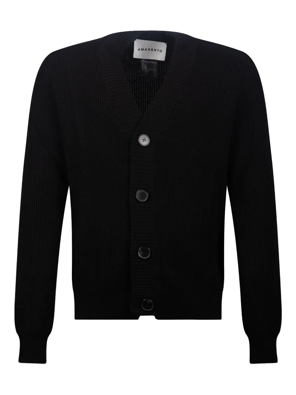 AMARANTO  V-neck cardigan | Black | Image 1