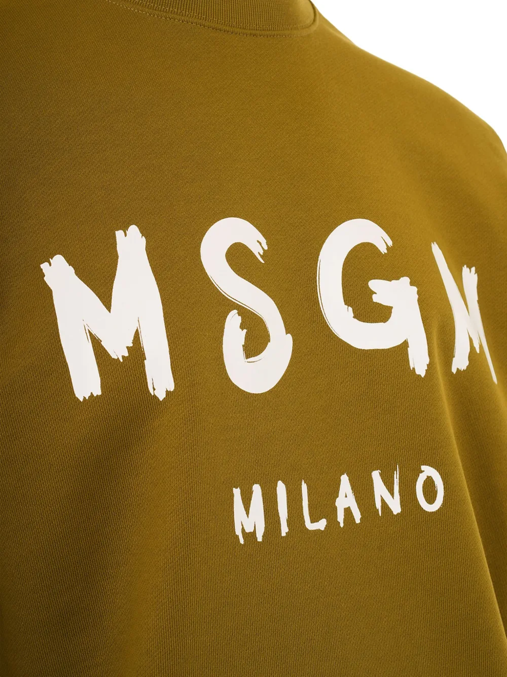Msgm Logo-print Sweatshirt In Brown