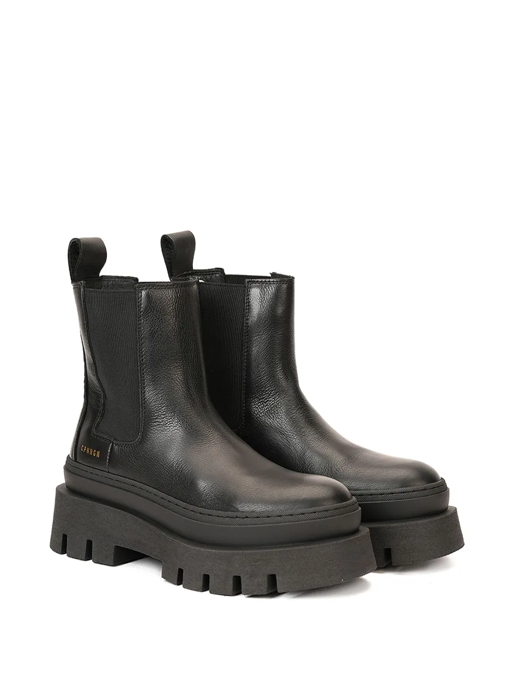 Copenhagen Studios Enkellaarzen met logoprint Zwart